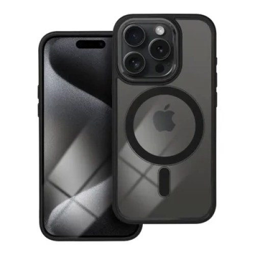 Color Edge Mag Cover case compatible with MagSafe for IPHONE 15 PRO black