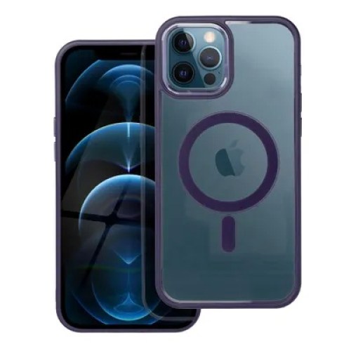 Color Edge Mag Cover case compatible with MagSafe for IPHONE 12 PRO MAX deep purple