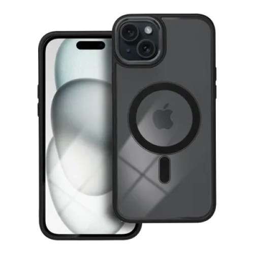 Color Edge Mag Cover case compatible with MagSafe for IPHONE 15 PLUS black