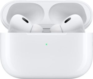 Apple AirPods Pro 2nd Generation In-ear Bluetooth Handsfree Ακουστικά με Αντοχή στον Ιδρώτα και Θήκη Φόρτισης Λευκά