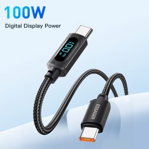 Καλώδιο USB-C Essager to USB-C EXCTT1-YS01-P, 100W, 1m (Black)