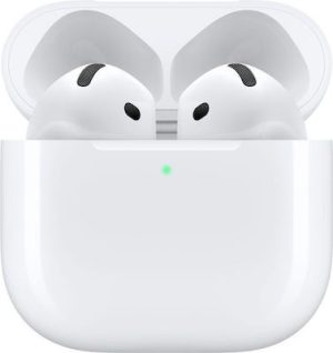 Apple AirPods 4 Earbud Bluetooth Handsfree Ακουστικά με Αντοχή στον Ιδρώτα και Θήκη Φόρτισης Λευκά
