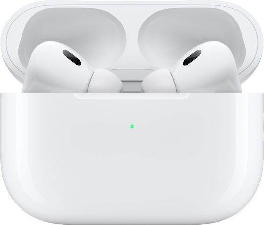 Apple AirPods Pro 2nd Generation In-ear Bluetooth Handsfree Ακουστικά με Αντοχή στον Ιδρώτα και Θήκη Φόρτισης Λευκά_0