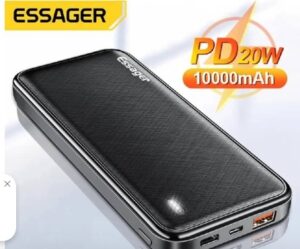 Essager 10000mAh Slim Power Bank Portable External Battery Charger 10000 mAh Dual USB LED