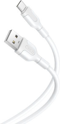 XO NB212 USB 2.0 Cable USB-C male – USB-A male Λευκό 1m