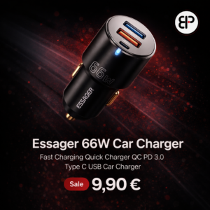 Essager 66W Car Charger Fast Charging Quick Charger QC PD 3.0 Type C USB Car Charger