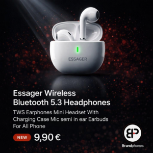 Essager Wireless Bluetooth 5.3 Headphones TWS Earphones Mini Heaset With Charging Case Mic semi in ear Earbuds For All Phone