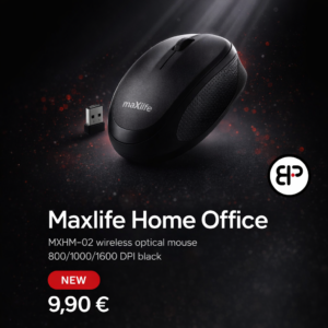 Maxlife Home Office MXHM-02 wireless optical mouse 800/1000/1600 DPI black