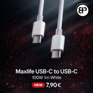 Maxlife USB-C to USB-C 100W 1m White