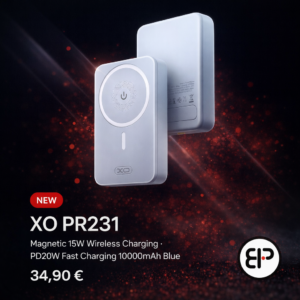 XO PR231 Magnetic 15W Wireless Charging+PD20W Fast Charging 10000mAh Blue