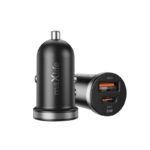 Maxlife MXCC-05 PD QC car charger 1x USB-C 1x USB 35W black_1