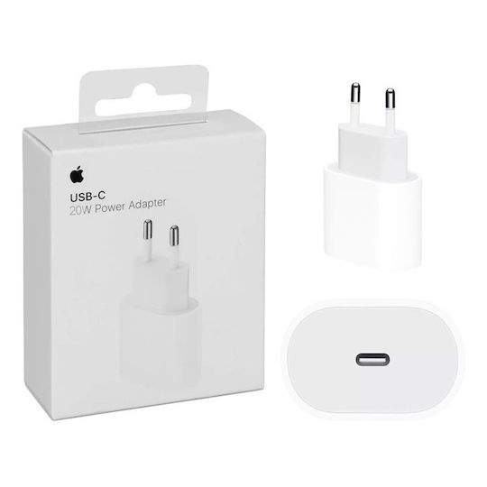 Apple Φορτιστής Χωρίς Καλώδιο με Θύρα USB-C 20W Λευκός_0