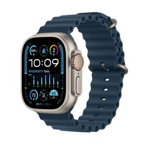 Apple Watch Ultra 2 GPS + Cellular 49mm Titanium Case with Blue Ocean Band SmartWatch USED GRADE A+