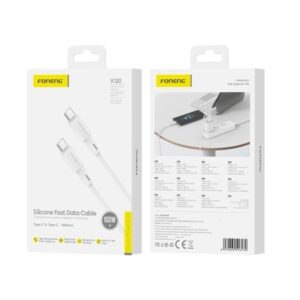 FONENG cable X120 USB-C – USB-C PD 100W 1M White