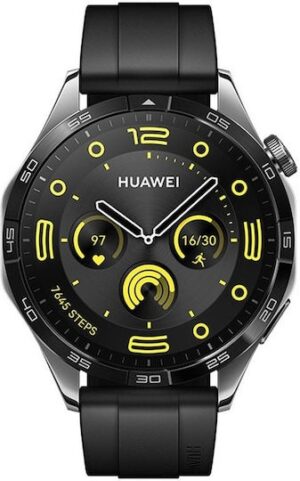 Huawei Watch GT 4 Stainless Steel 46mm (Black Fluoroelastomer Strap) USED GRADE A-