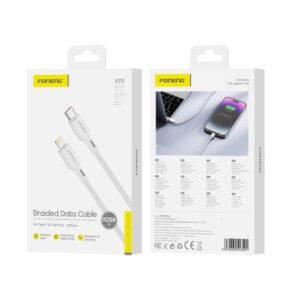 FONENG cable XS11 USB-C – Lightning PD 30W 1M White