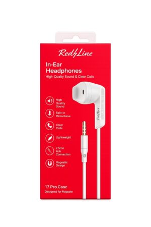 RedLine In-Ear Headphones 3.5mm AUX White