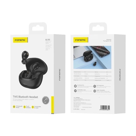FONENG wireless earphones BL155 Black_0