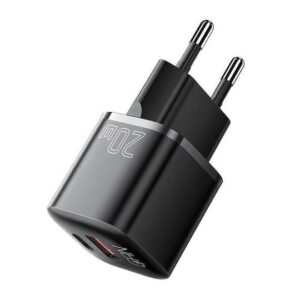 Essager Φορτιστής Χωρίς Καλώδιο GaN με Θύρα USB-A και Θύρα USB-C 20W Power Delivery Μαύρος (ECTAC-HMB01-P)