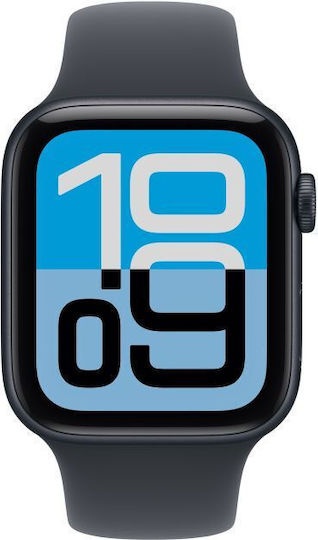 Apple Watch SE 3 Aluminium 44mm Αδιάβροχο με Παλμογράφο (Midnight Aluminium Case with Midnight Sport Band - M/L)_0
