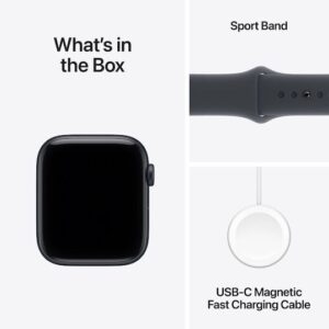 Apple Watch SE 3 Aluminium 44mm Αδιάβροχο με Παλμογράφο (Midnight Aluminium Case with Midnight Sport Band – M/L)