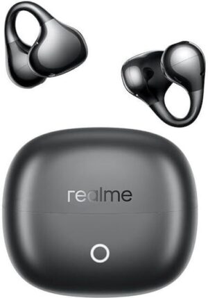 Realme Buds Clip Bluetooth Handsfree Ακουστικά με Αντοχή στον Ιδρώτα και Θήκη Φόρτισης Titanium Black